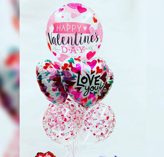 Valentine Day Love You Balloon Bouquet