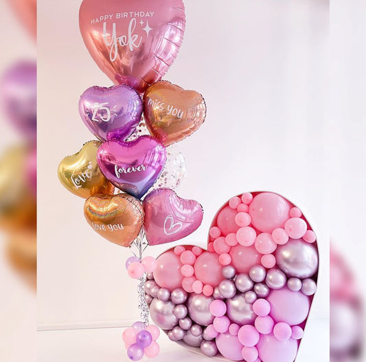 Valentine 25th Birthday Balloon Bouquet
