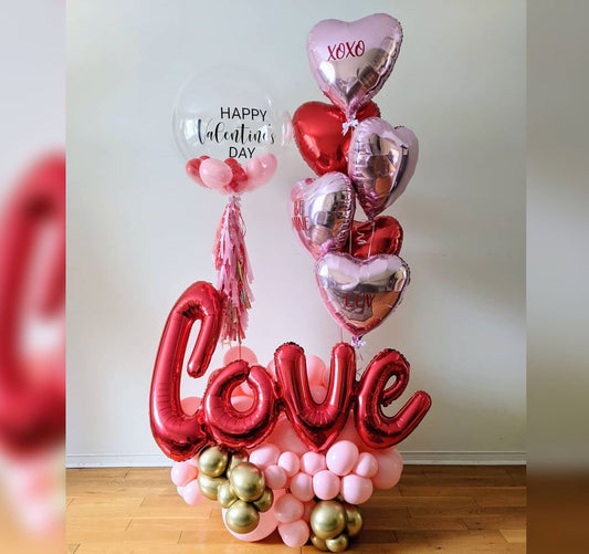 Valentine Love Cluster Balloon Bouquet