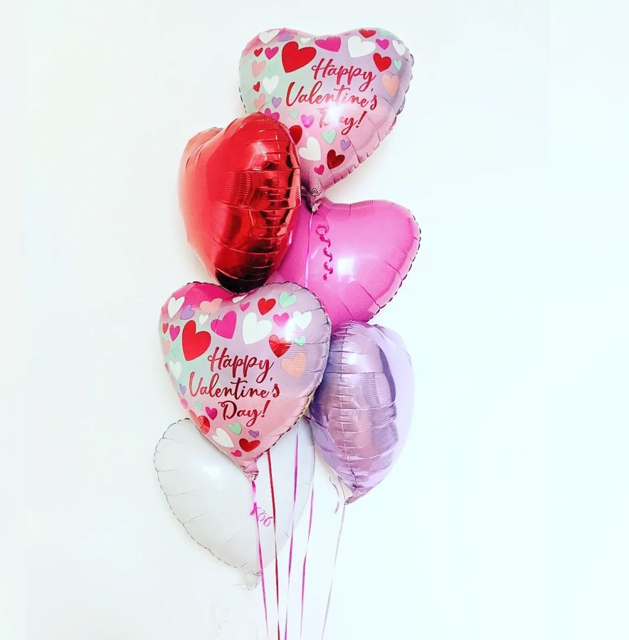 Valentine Heart Balloon Bouquet