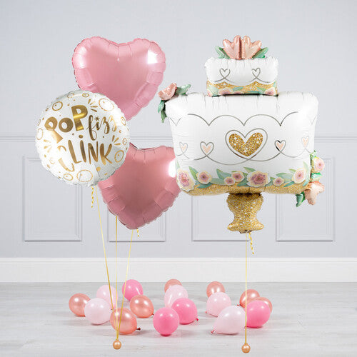 Wedding Cake Heart Balloon Bouquet