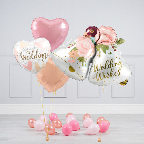 Wedding Wishes Heart Balloon Bouquet