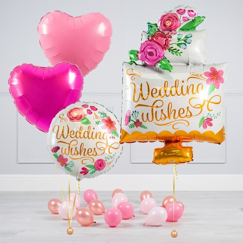 Wedding Wishes Cake Balloon Bouquet