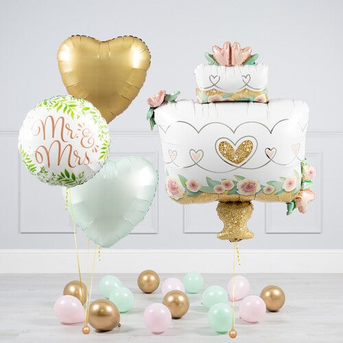 Wedding Cake Mrs & Mr Balloon Bouquet