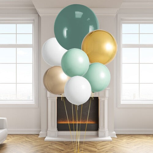 Wedding Theme Plain Latex Balloon Bunch