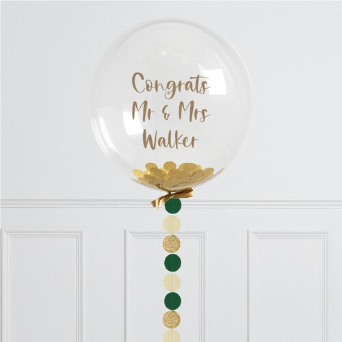 A Personalised Bubble Balloon Bouquet