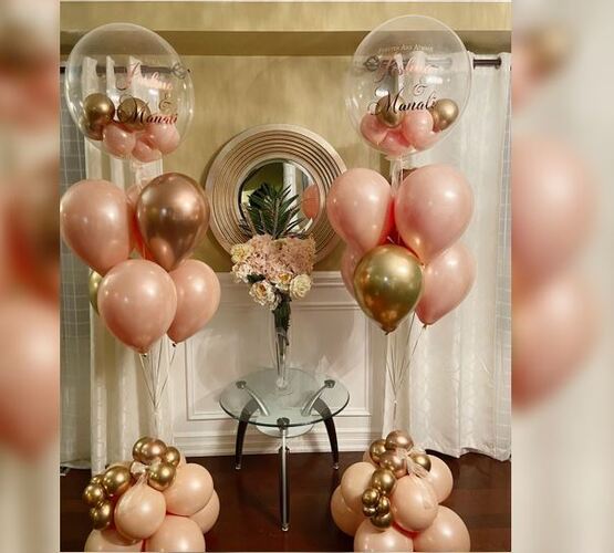 Personalised Bubble Wedding Theme Balloon Bouquet