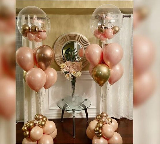 Personalised Bubble Wedding Theme Balloon Bouquet