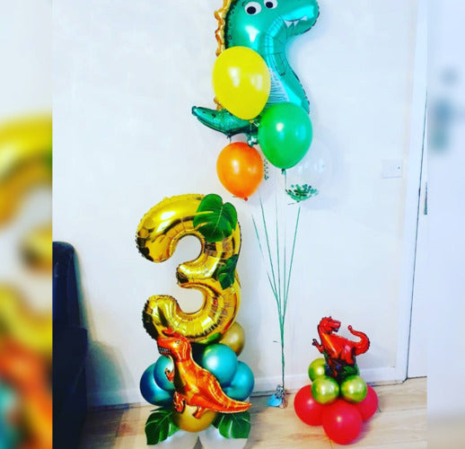 3rd Birthday Dinasaour Balloon Bouquet