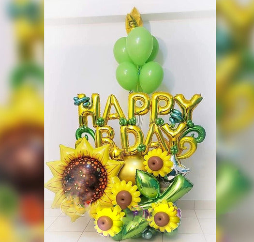 Happy Birthday Sunflower Balloon Bouquet