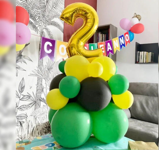2nd Birthday Latex Cluster Balloon Bouquet