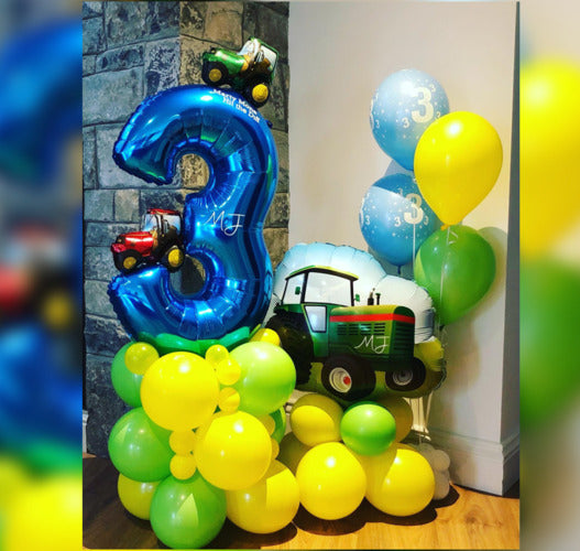 3rd Birthday Truck Balloon Bouquet
