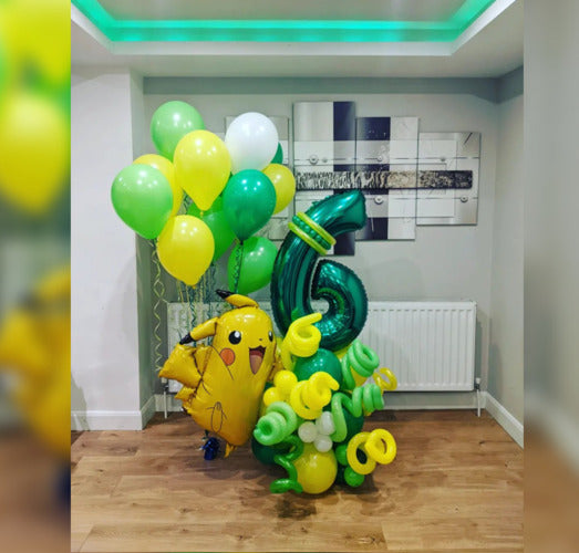 6th Birthday Pikachu Balloon Bouquet