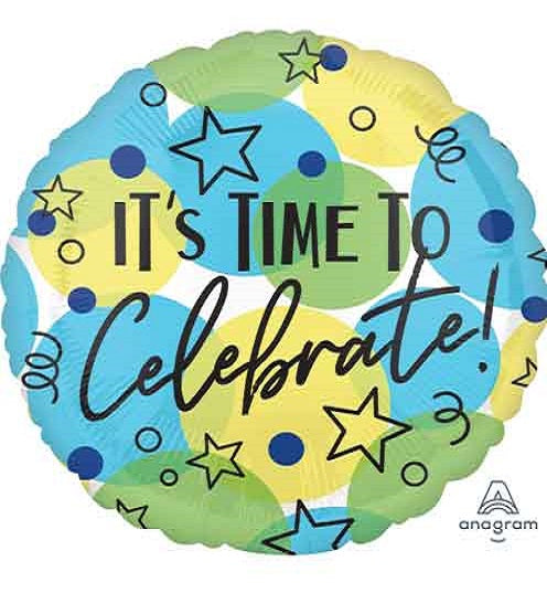 Party Balloon Its Time To Celebrate  18" Foil Balloon 