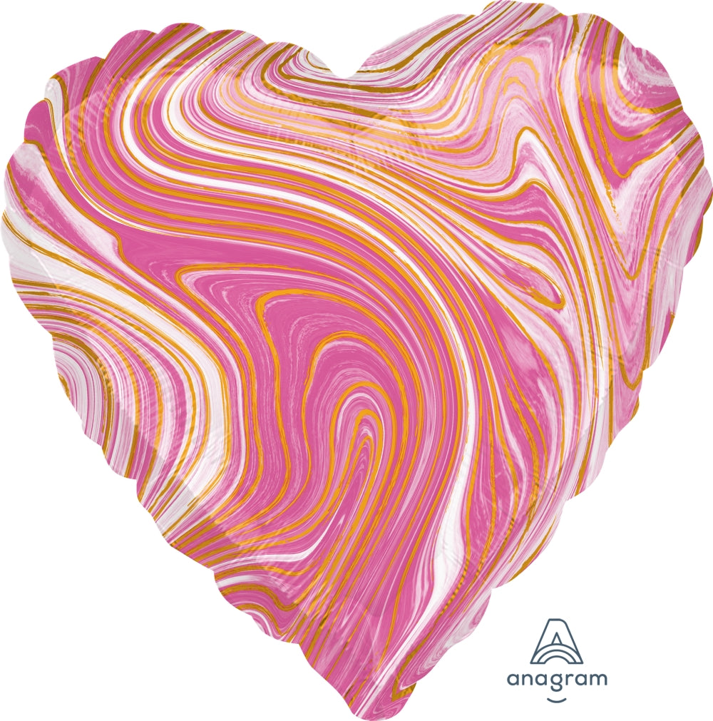 MARBLEZ PINK 18" Foil BALLOON