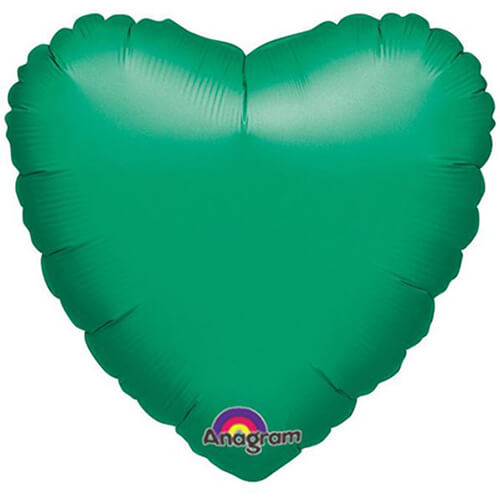 Party Balloon 4" Green Heart Airfilled Foil Balloon
