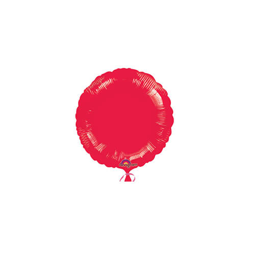 Party Balloon 4" Red Round Airfilled Foil Balloon