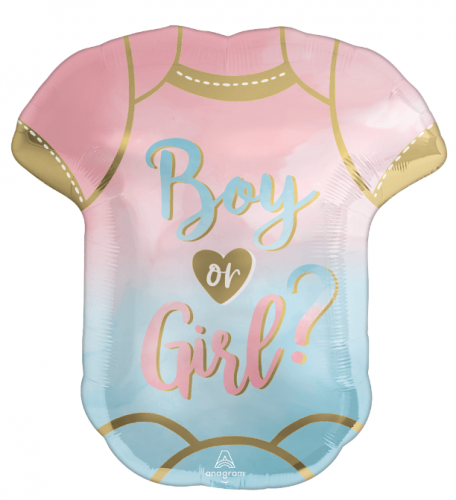 The Big Reveal Boy or Girl Boby suit Foil Balloon 24"