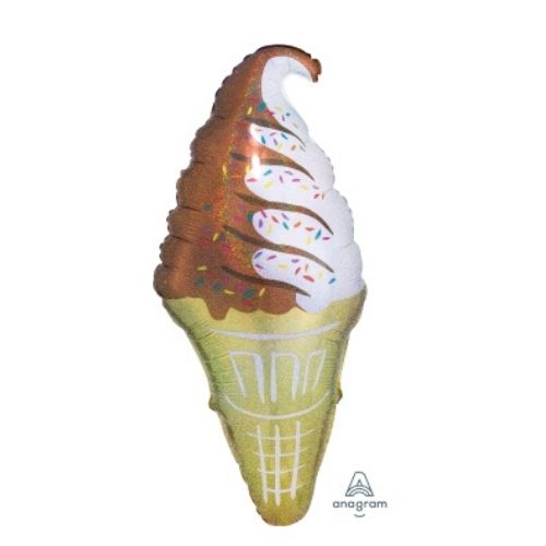 Large Shape Holo Ice Cream Cone Party balloons
