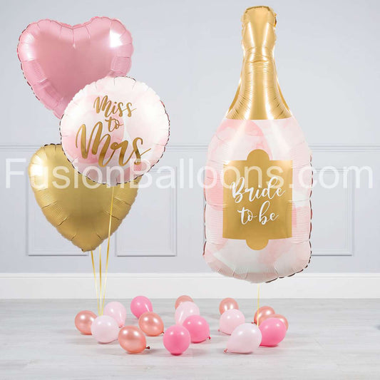 Bridal Champagne Inflated Balloon Package