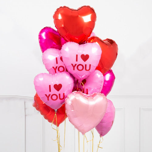 Party Balloon I love you Hearts Balloons Bunch