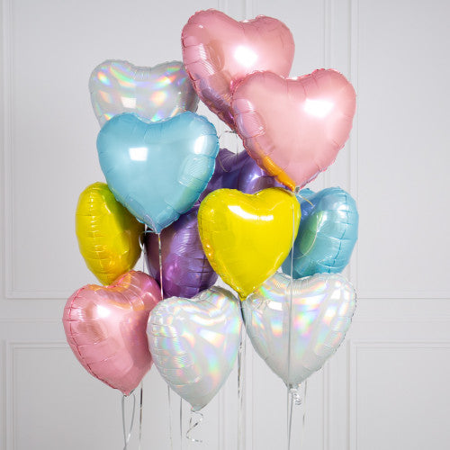 Party Balloon Multi Heart Balloons Bunch