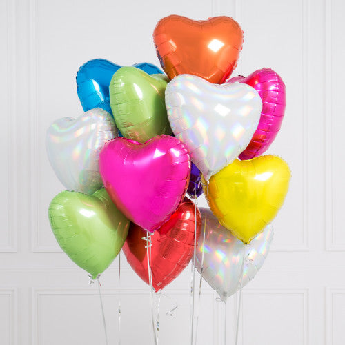 Party Balloon Multi Heart Balloons Bunch
