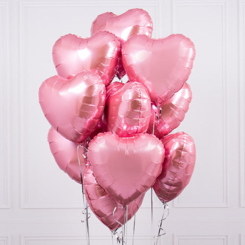 Party Balloons Pink Heart Balloons Bouquet