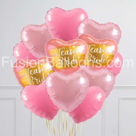 Team Bride Hen Party Inflated Foil Balloons