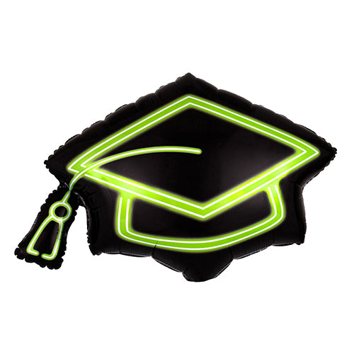 Party Balloon Large shape Neon Grad Cap Balloons