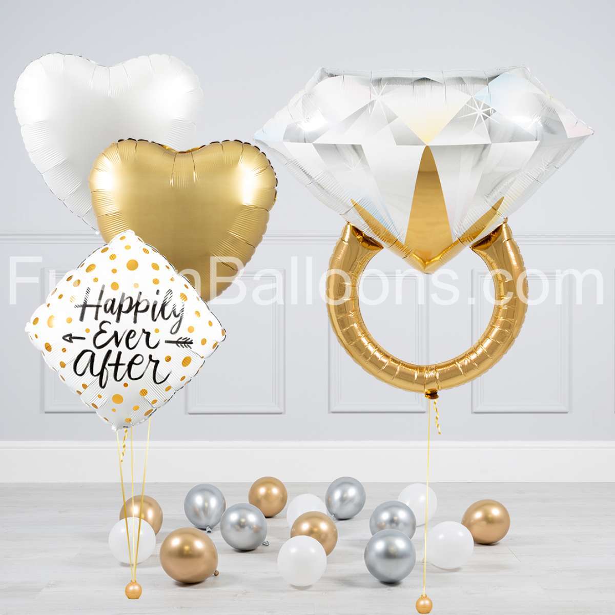Wedding Ring Inflated Balloon Package