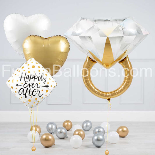 Wedding Ring Inflated Balloon Package