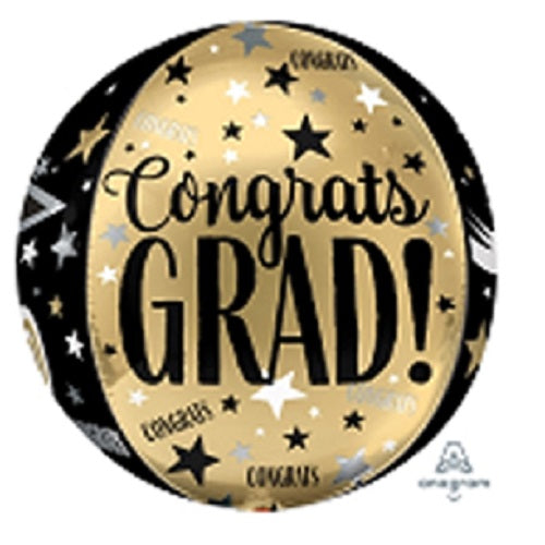 Party Balloon Congrats Grad ORBZ Balloons 15" 