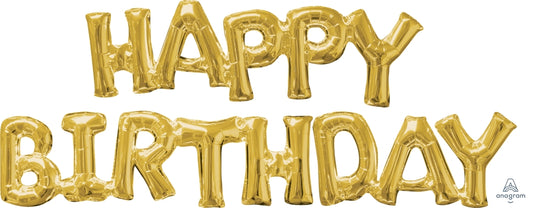 BLOCK SHAPE CI HAPPY BIRTHDAY GOLD
