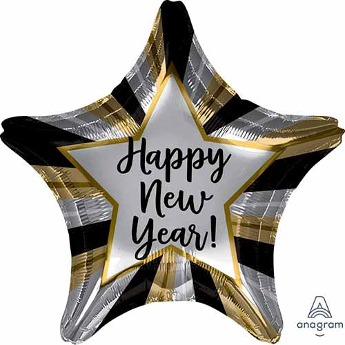19" Happy New Year Radiant Star