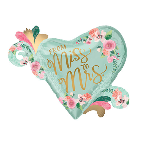 Party Balloon From Miss to Mrs 32" Foil Balloon 