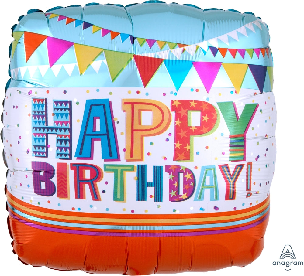 Party Balloon  Bright &amp; Bold Happy Bday Party Balloons