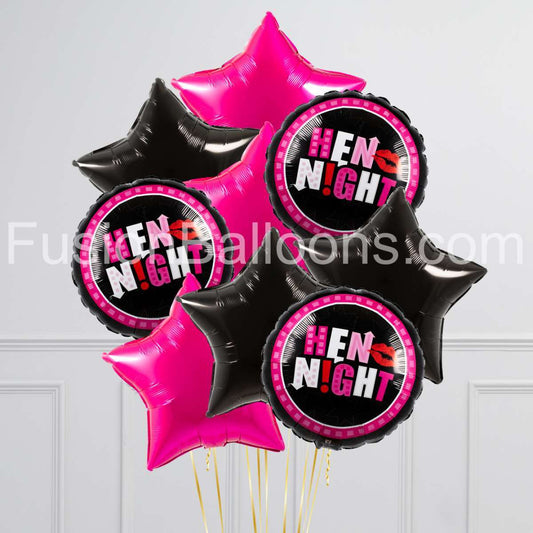 Hen Night Kiss Inflated Foil Balloons