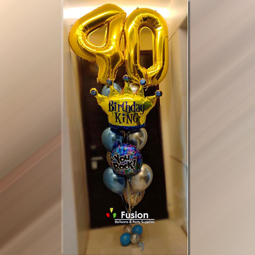 Party Balloons 40th Birthday King Balloon Bouquet