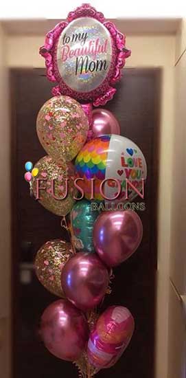 Happy Birthday Mom Balloon Bouquet