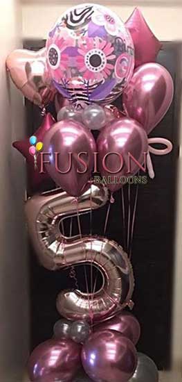 5th Happy Birthday Balloons Bouquet