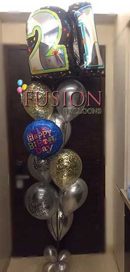 Party Balloons 40th Happy Birthday Balloon Bouquet