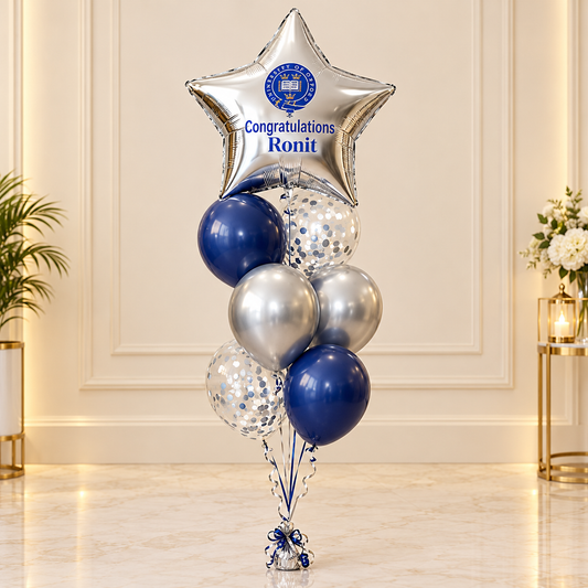 Congratulations star Personalized Balloons Bouquet