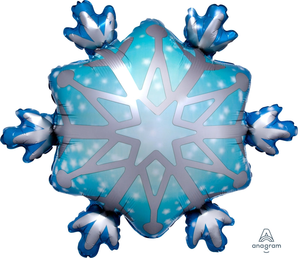 LARGE SHAPE SATIN SNOWFLAKE BALLOON