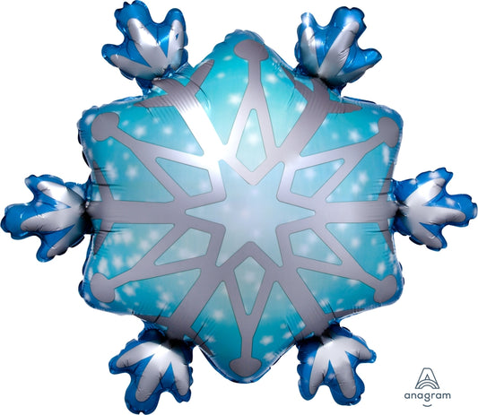 LARGE SHAPE SATIN SNOWFLAKE BALLOON