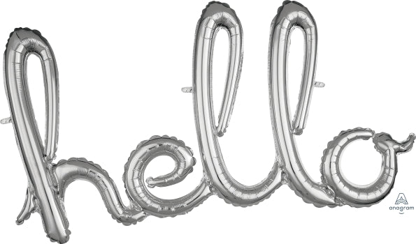 Hello Wanna Party Script Phrase Hello silver Balloon