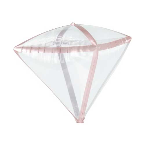 Rose Gold Trim Diamondz Balloons